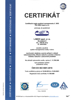 cert ISO 9001 cz